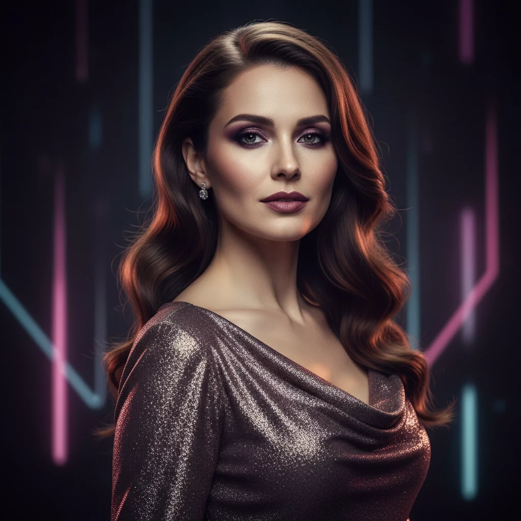 Animated portrait result example dark studio